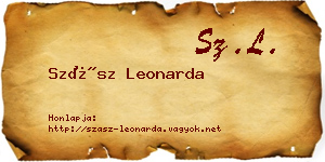 Szász Leonarda névjegykártya